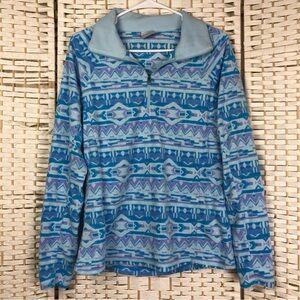 Columbia Women’s Glacial IV Half Zip Patterned Fleece Jacket Size Medium